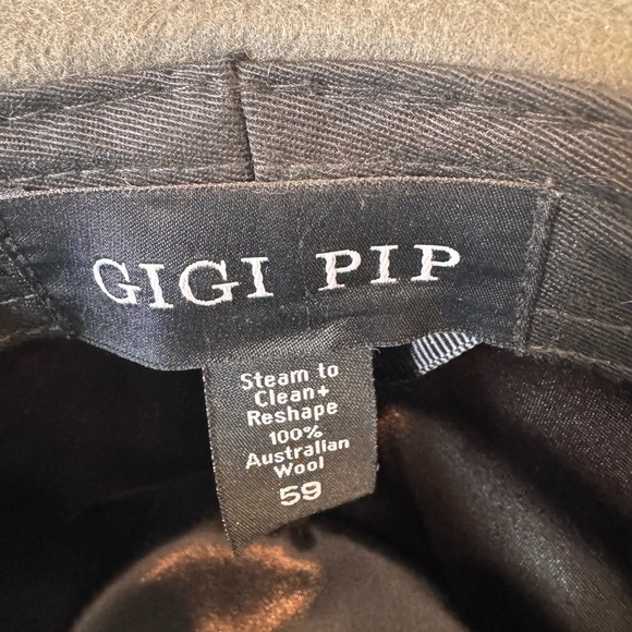 Gigi pip WES 100% Australian wool FEDORA hat size 59 cm - Picture 8 of 12